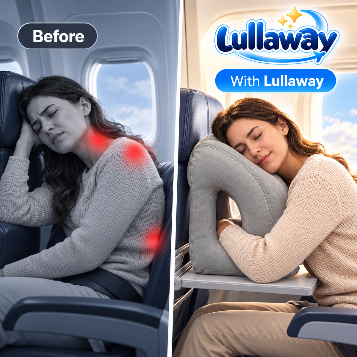 Lullaway™️ Inflatable Travel Pillow